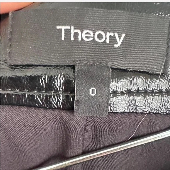 Theory “Round A” Patent Mini Skirt | Size 0 | NWT - Picture 6 of 6